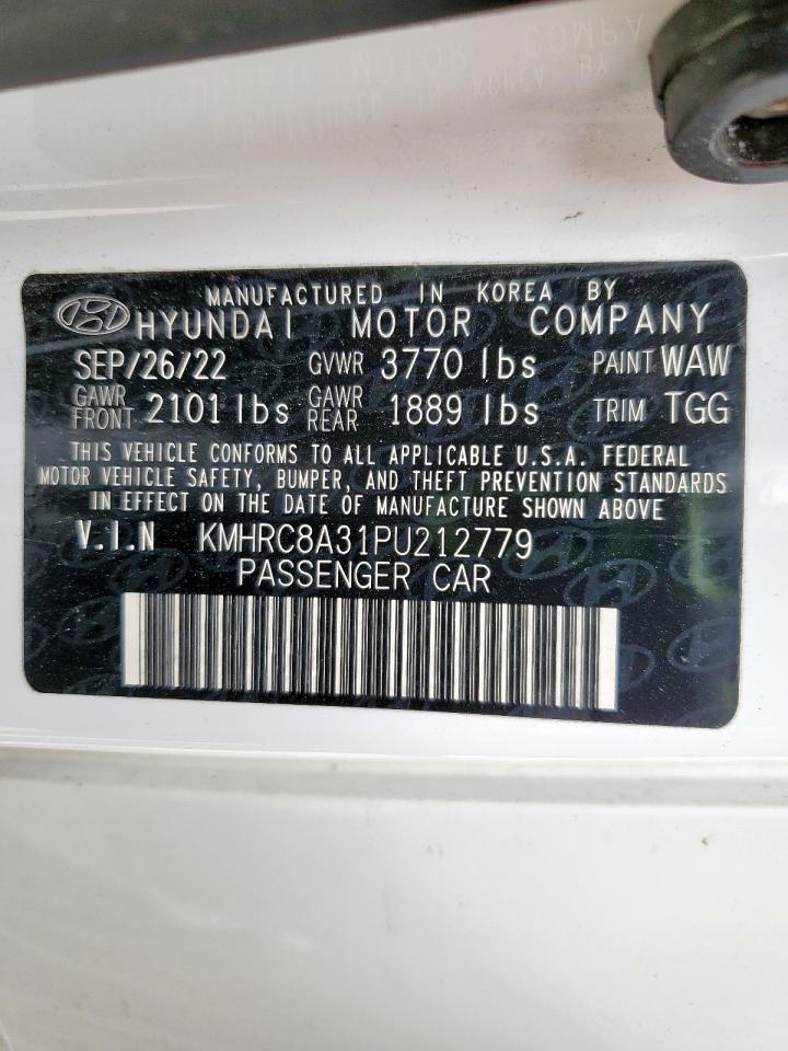 2023 Hyundai Venue Sel VIN: KMHRC8A31PU212779 Lot: 82131345