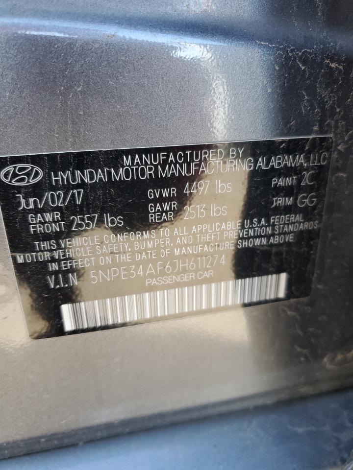 2018 Hyundai Sonata Sport VIN: 5NPE34AF6JH611274 Lot: 86688885