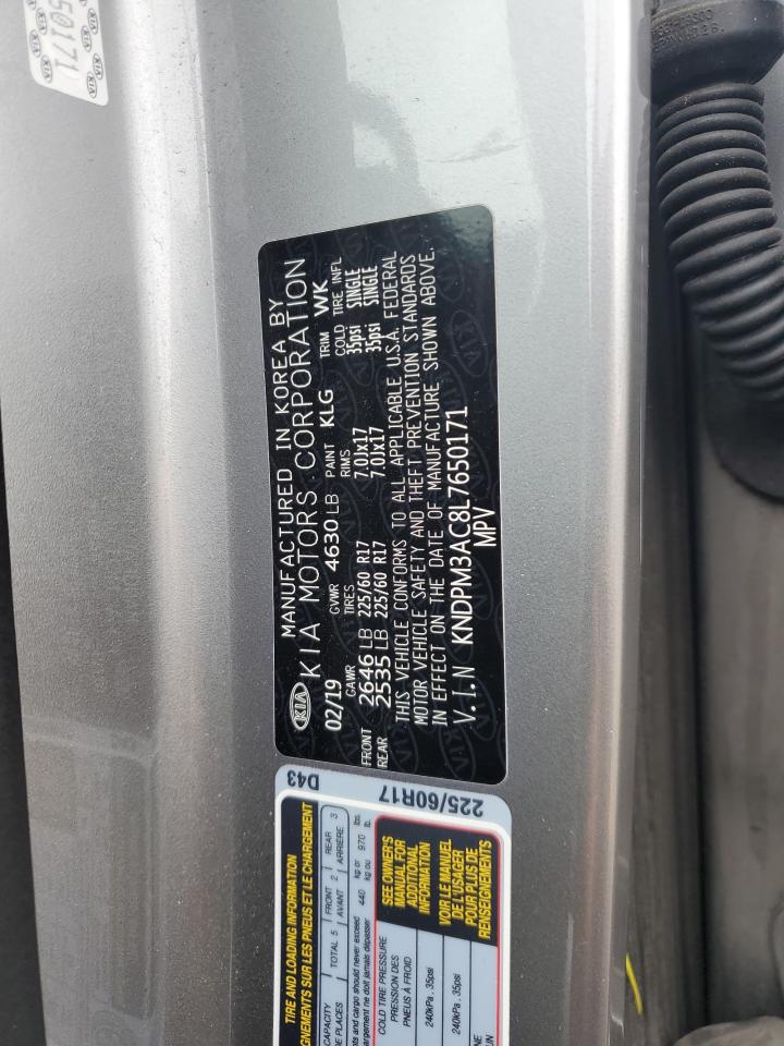 2020 Kia Sportage Lx VIN: KNDPM3AC8L7650171 Lot: 86445345