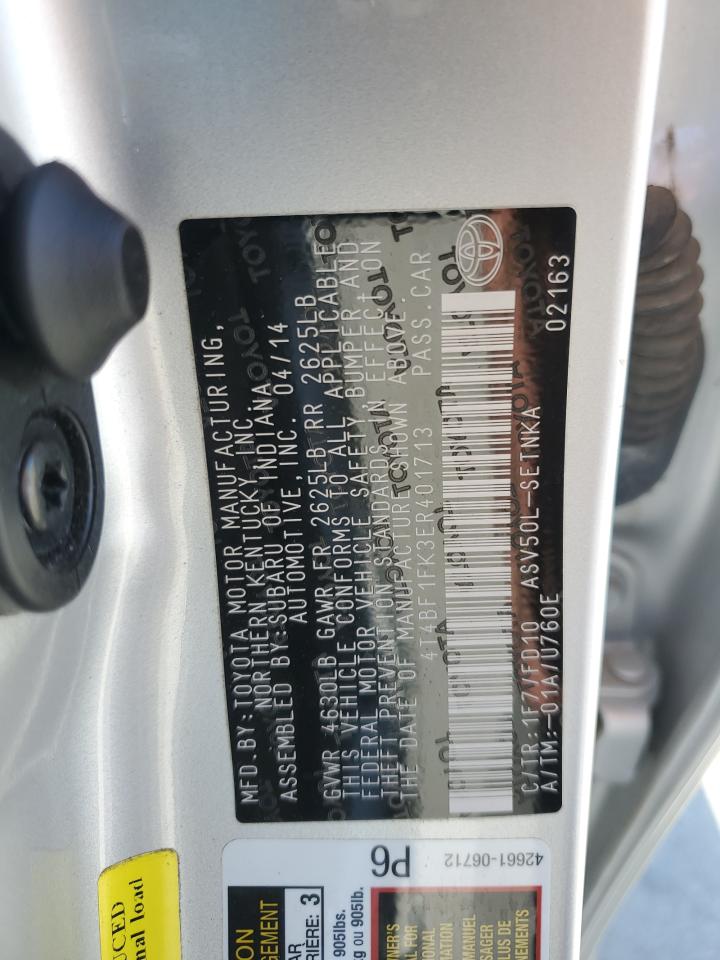 2014 Toyota Camry L VIN: 4T4BF1FK3ER401713 Lot: 86523585