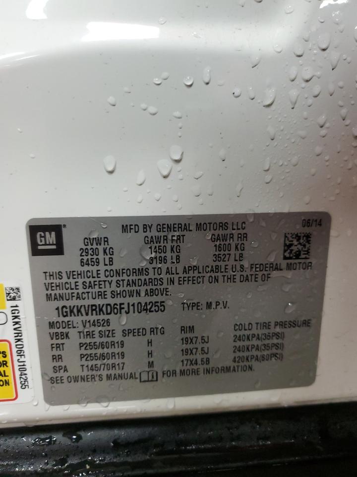 2015 GMC Acadia Slt-1 VIN: 1GKKVRKD6FJ104255 Lot: 87412475