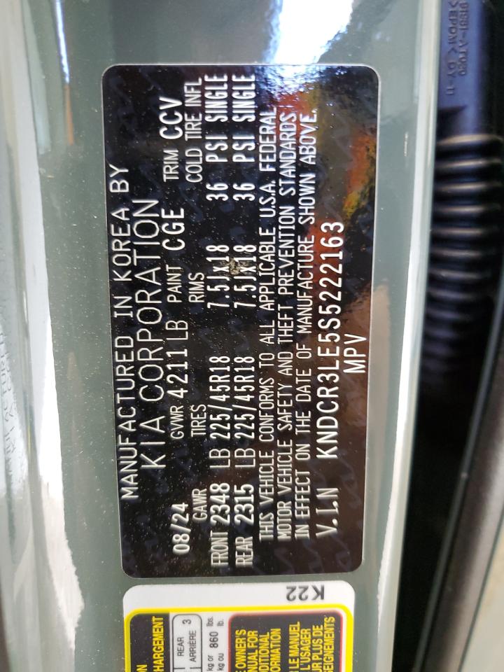 2025 Kia Niro Ex VIN: KNDCR3LE5S5222163 Lot: 81948785