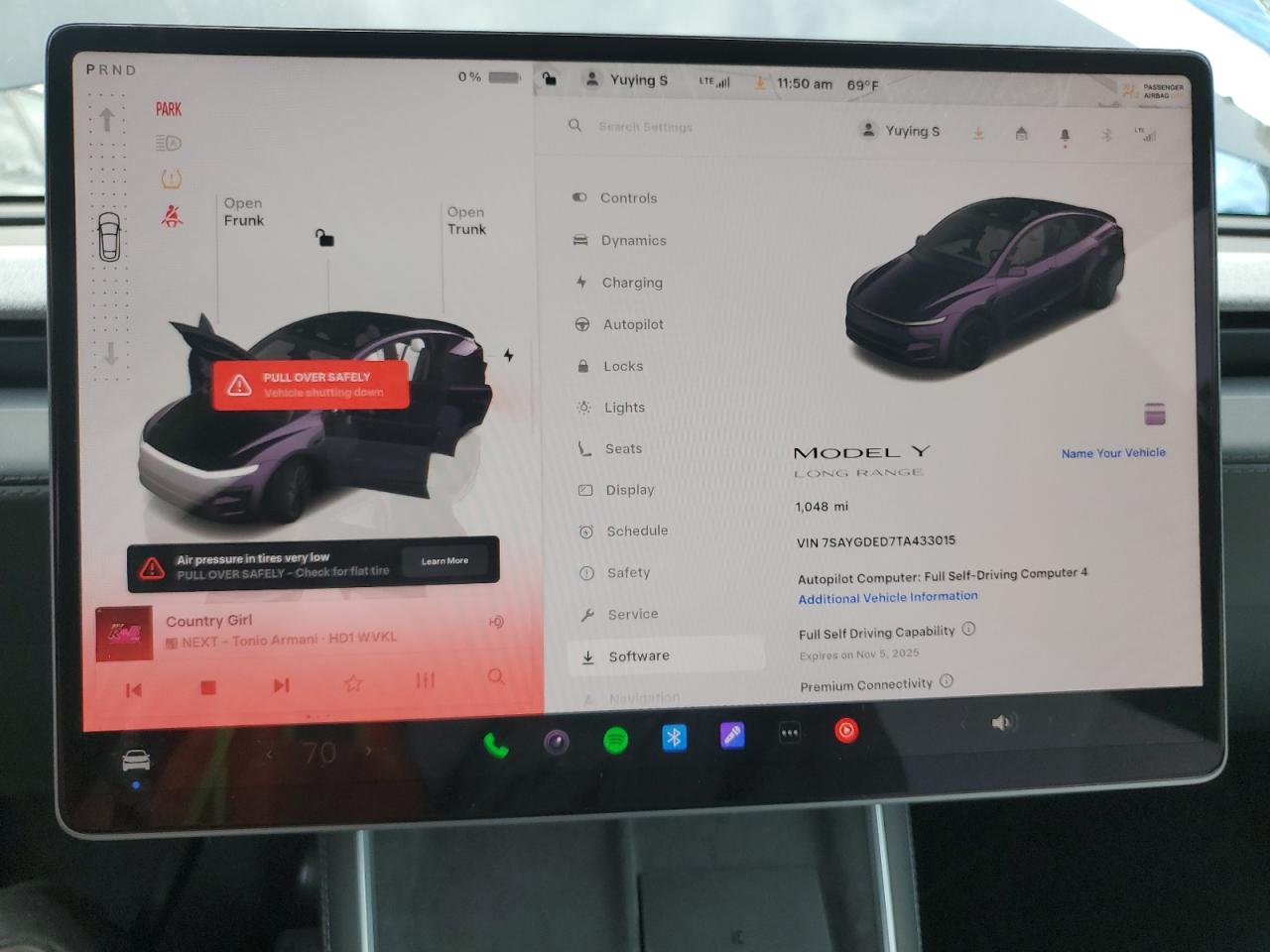 2026 Tesla Model Y VIN: 7SAYGDED7TA433015 Lot: 84392835