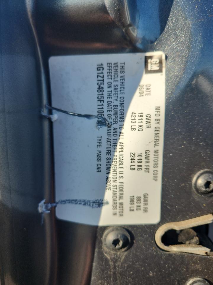 2005 Chevrolet Malibu Ls VIN: 1G1ZT54815F110676 Lot: 87469165