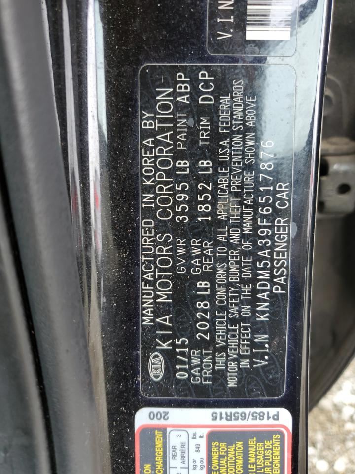 2015 Kia Rio Lx VIN: KNADM5A39F6517876 Lot: 81931585