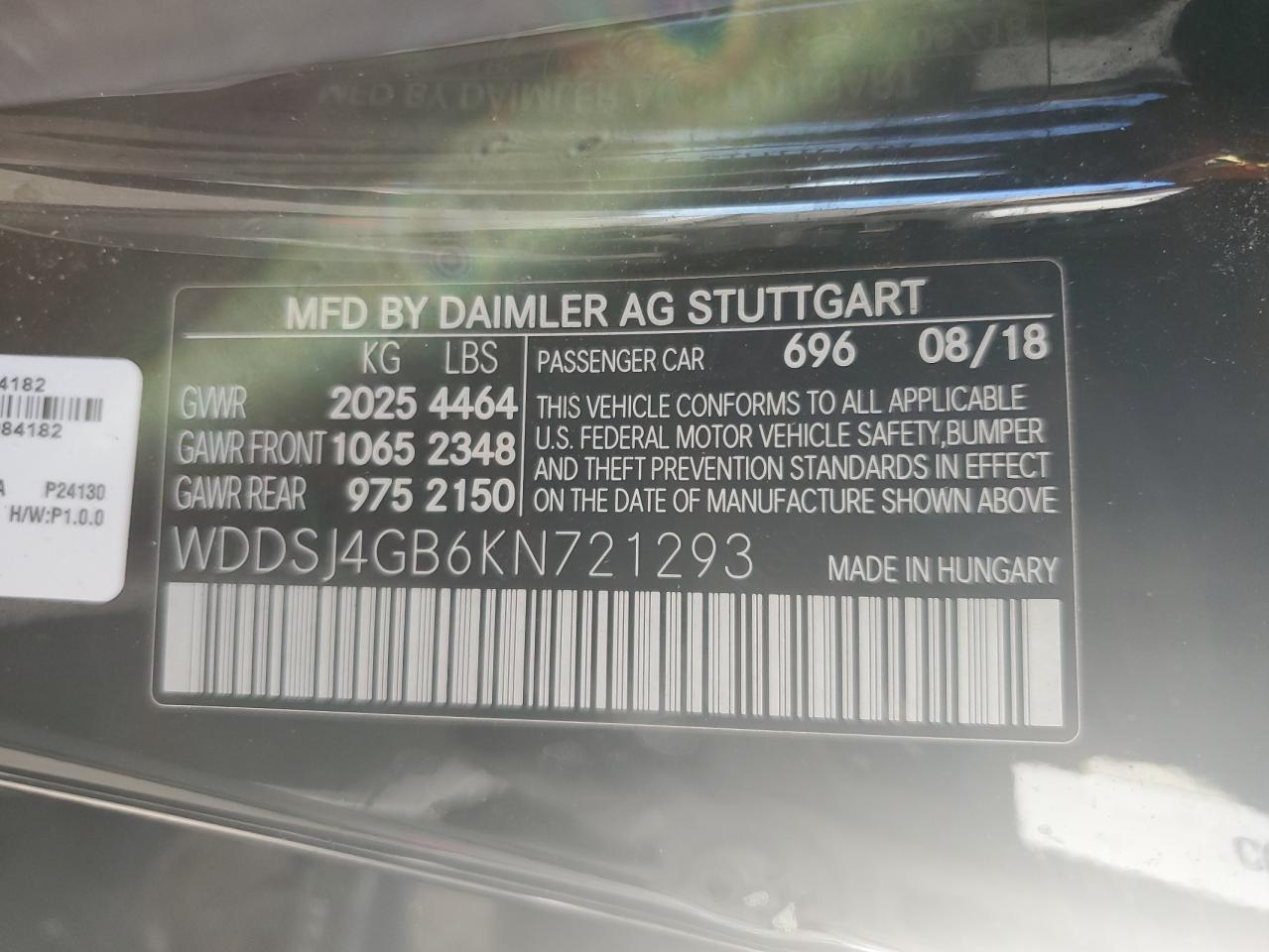 2019 Mercedes-Benz Cla 250 4Matic VIN: WDDSJ4GB6KN721293 Lot: 82605155