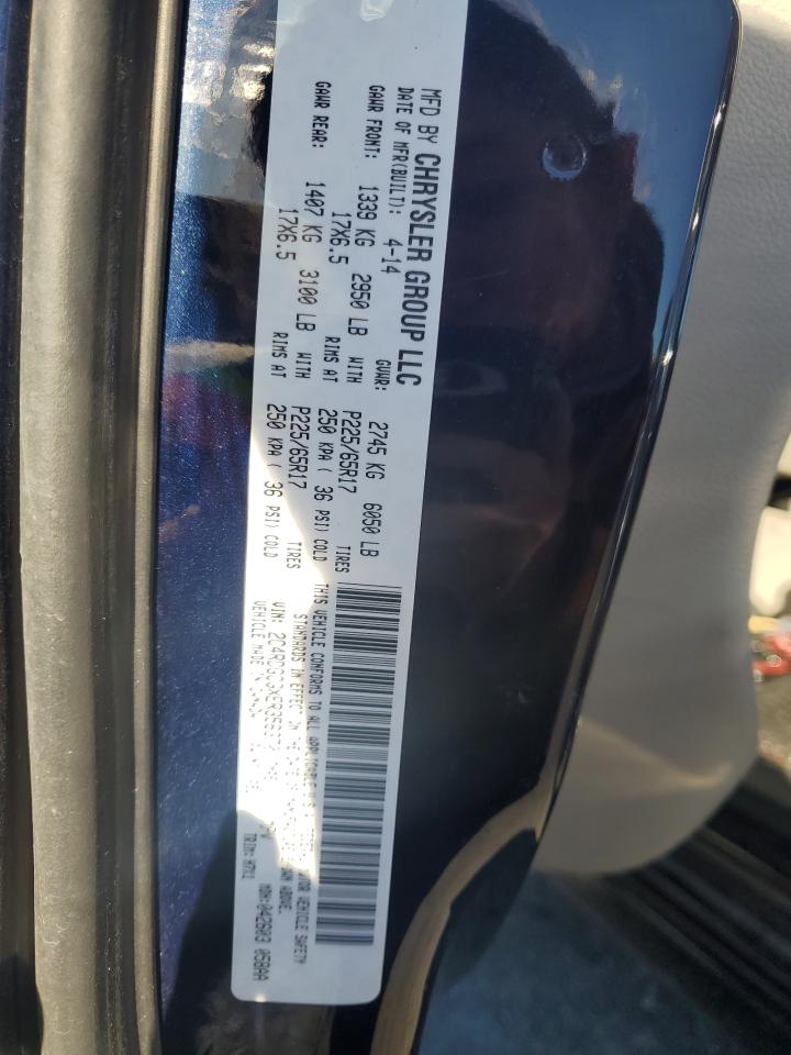 2014 Dodge Grand Caravan Sxt VIN: 2C4RDGCGXER356370 Lot: 87186515