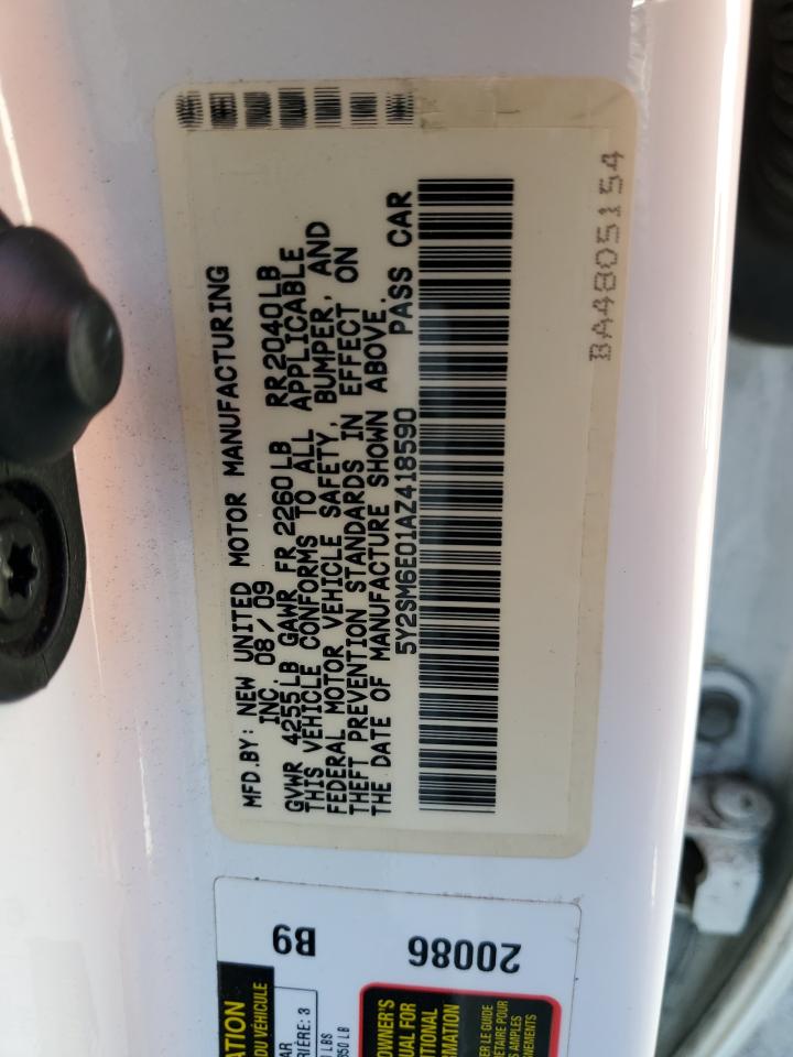 2010 Pontiac Vibe VIN: 5Y2SM6E01AZ418590 Lot: 85009345