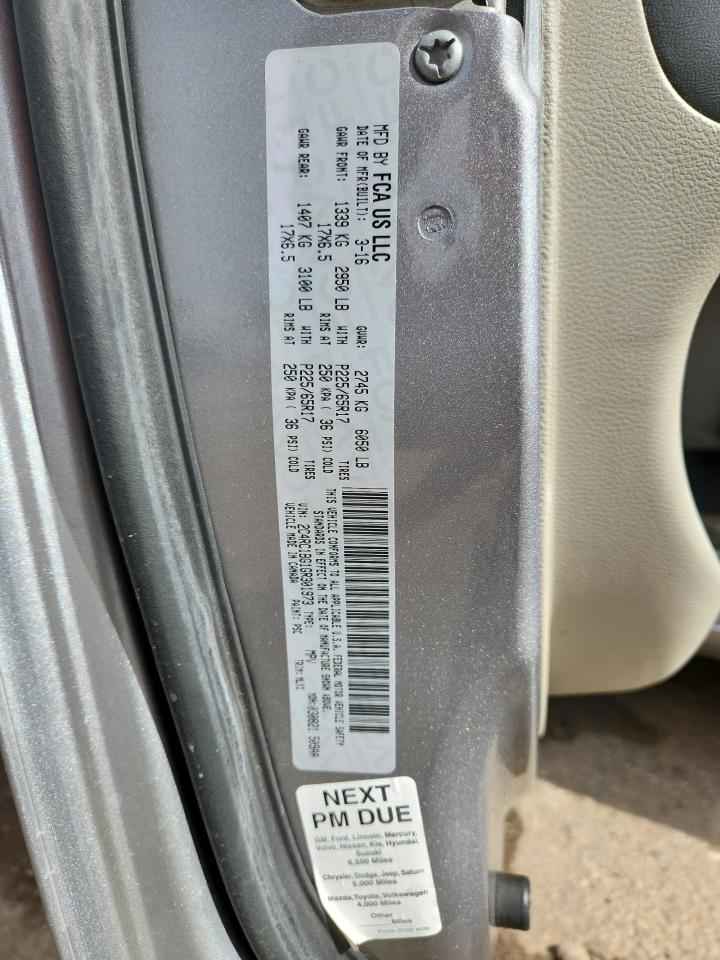 2016 Chrysler Town & Country Touring VIN: 2C4RC1BG1GR301973 Lot: 90449975