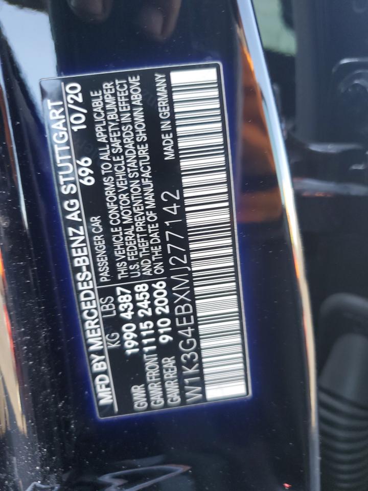 2021 Mercedes-Benz A 220 VIN: W1K3G4EBXMJ277142 Lot: 90537405