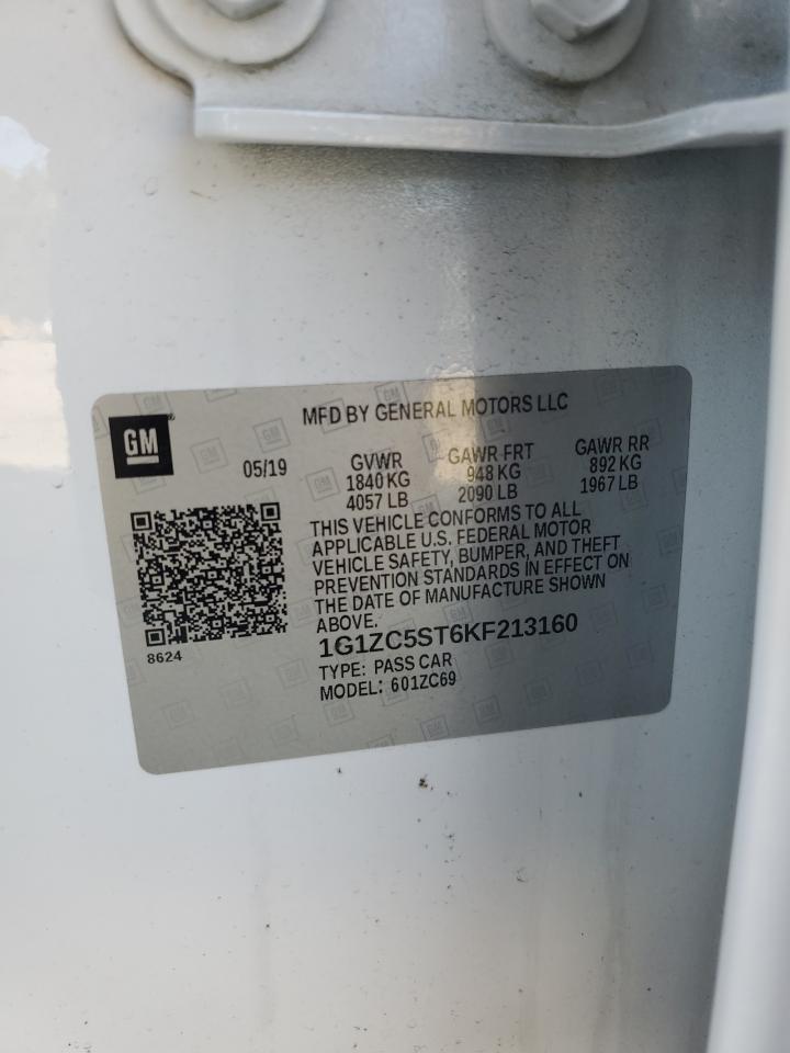 2019 Chevrolet Malibu Ls VIN: 1G1ZC5ST6KF213160 Lot: 84736915