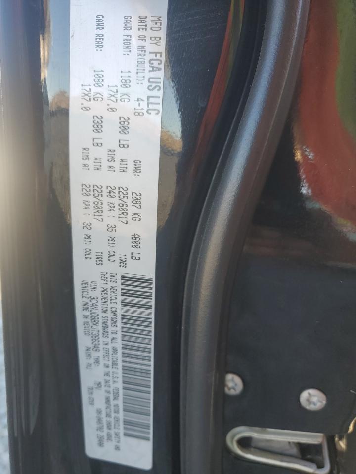 2018 Jeep Compass Latitude VIN: 3C4NJDBBXJT366349 Lot: 90808335