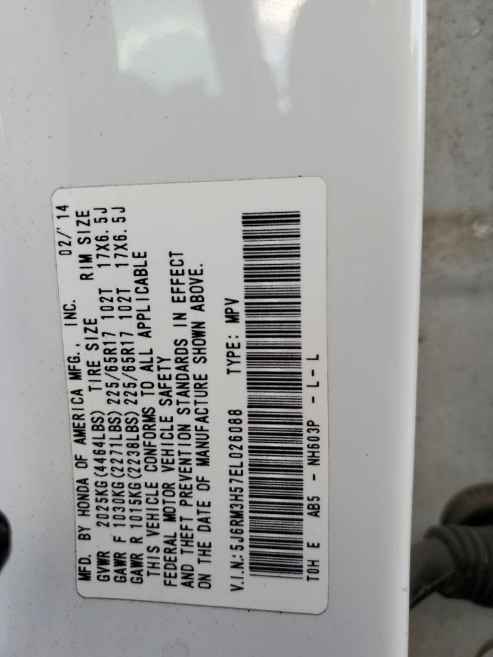 2014 Honda Cr-V Ex VIN: 5J6RM3H57EL026088 Lot: 85783545