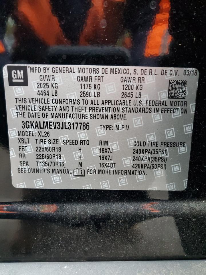 2018 GMC Terrain Sle VIN: 3GKALMEV3JL317786 Lot: 90491365