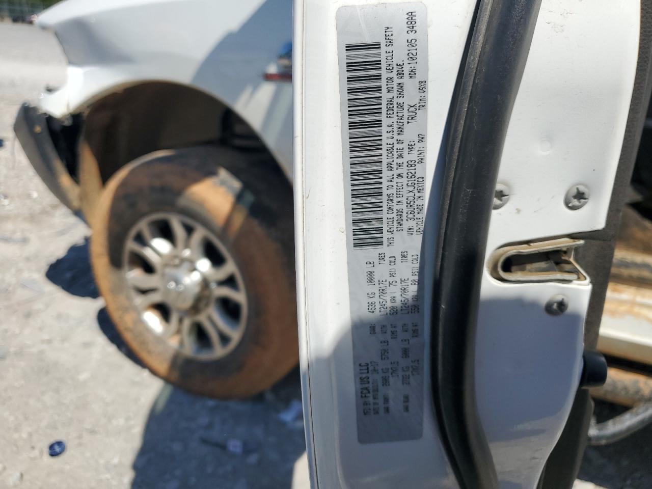 2018 Ram 2500 St VIN: 3C6UR5CLXJG162183 Lot: 81896025