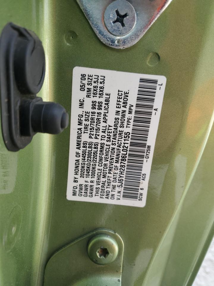 2006 Honda Element Ex VIN: 5J6YH28786L021155 Lot: 84290175