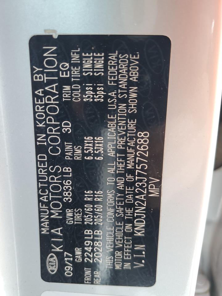 2018 Kia Soul VIN: KNDJN2A23J7572688 Lot: 84915435