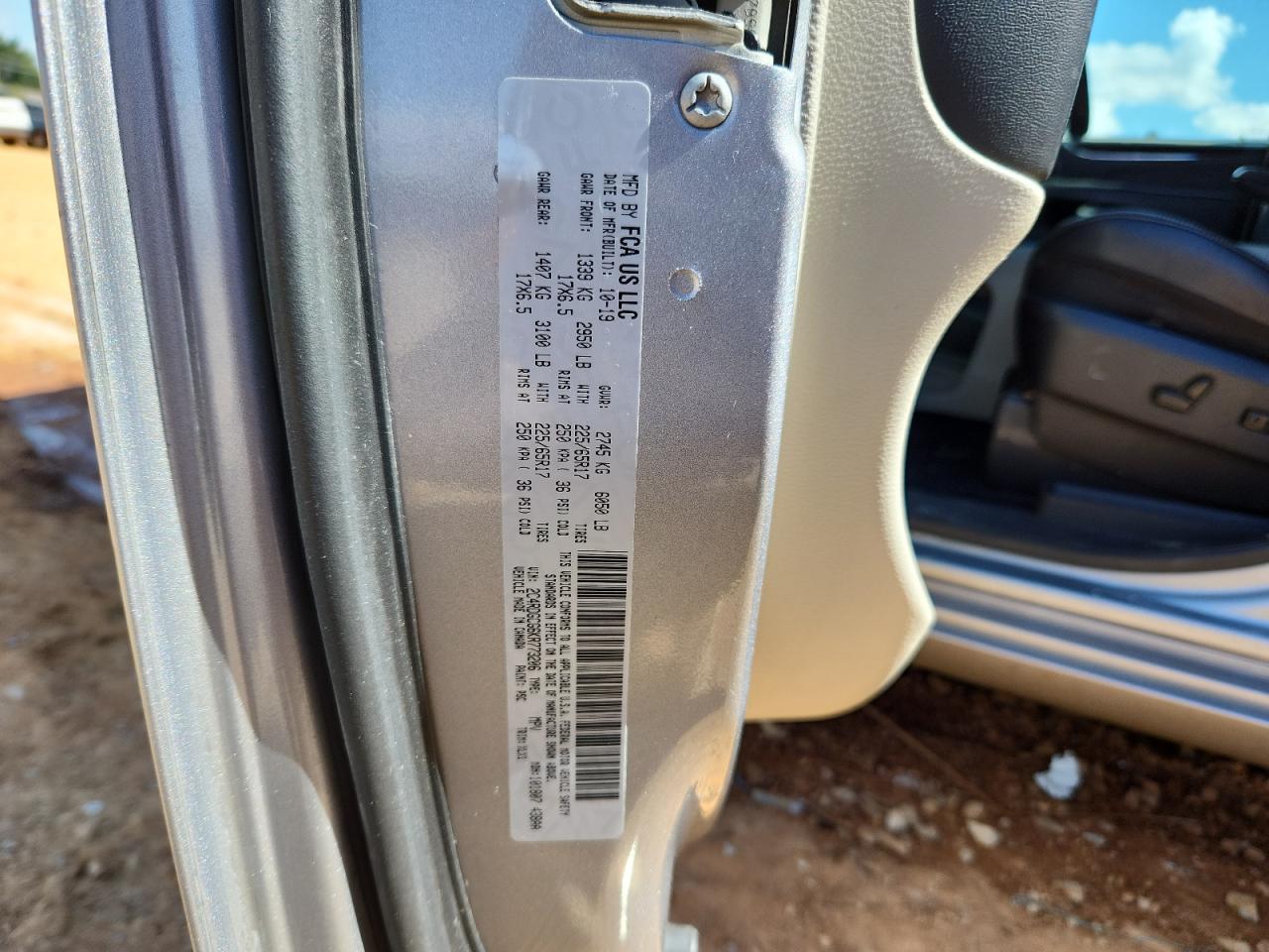 2019 Dodge Grand Caravan Sxt VIN: 2C4RDGCG6KR773206 Lot: 84891035