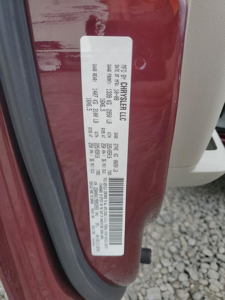 2009 Dodge Grand Caravan Sxt VIN: 2D8HN54179R563555 Lot: 85376355