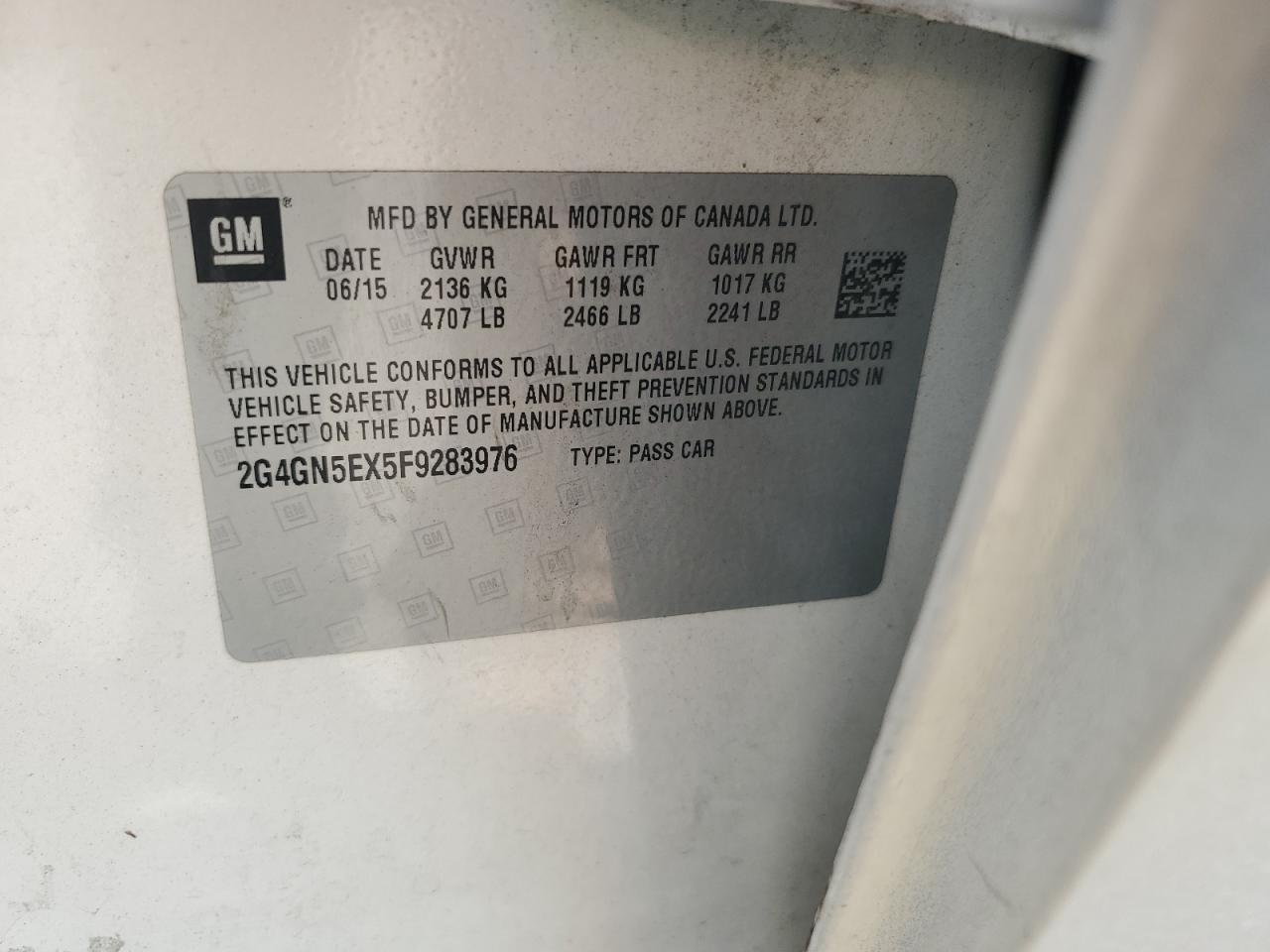 2015 Buick Regal Premium VIN: 2G4GN5EX5F9283976 Lot: 84640245
