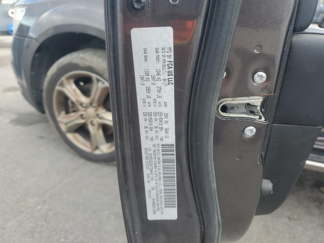 2017 Dodge Journey Crossroad VIN: 3C4PDDGG5HT704447 Lot: 87304095