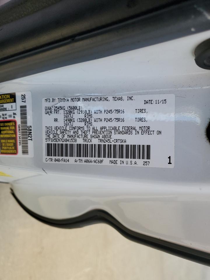 2016 Toyota Tacoma Access Cab VIN: 5TFSX5EN7GX041538 Lot: 86790145