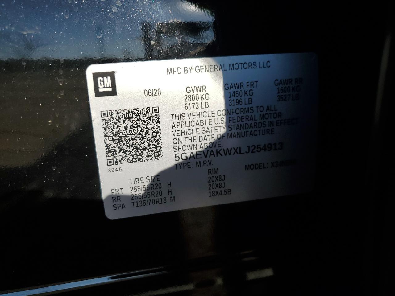 2020 Buick Enclave Essence VIN: 5GAEVAKWXLJ254913 Lot: 89861325