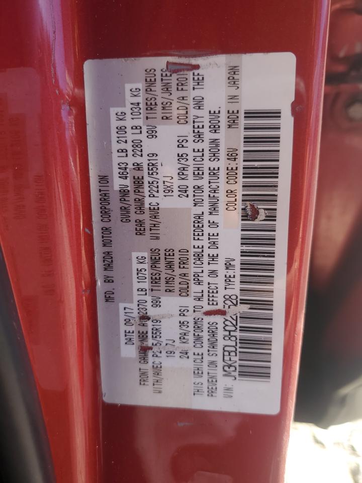 2017 Mazda Cx-5 Grand Touring VIN: JM3KFBDL8H0220528 Lot: 82550375