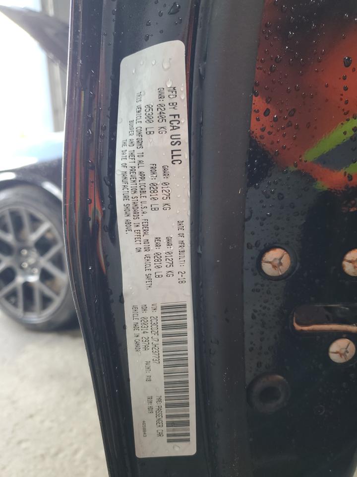 2018 Dodge Challenger R/T 392 VIN: 2C3CDZFJ7JH237737 Lot: 89678865