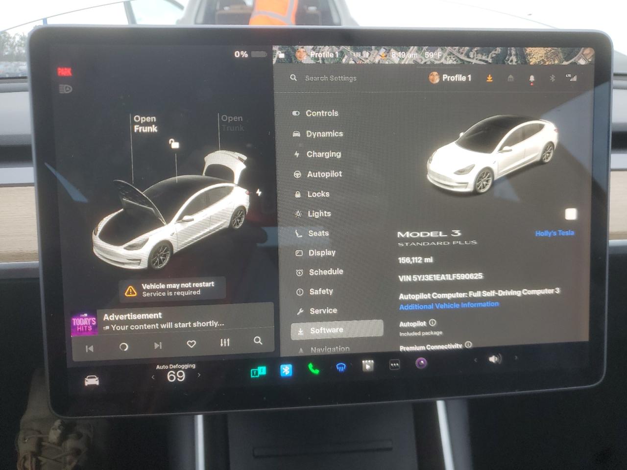 2020 Tesla Model 3 VIN: 5YJ3E1EA1LF590625 Lot: 86332245