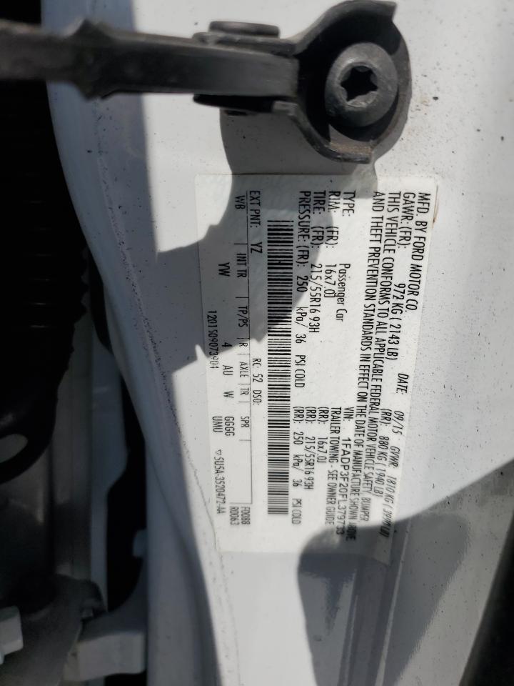 2015 Ford Focus Se VIN: 1FADP3F20FL379733 Lot: 82286165