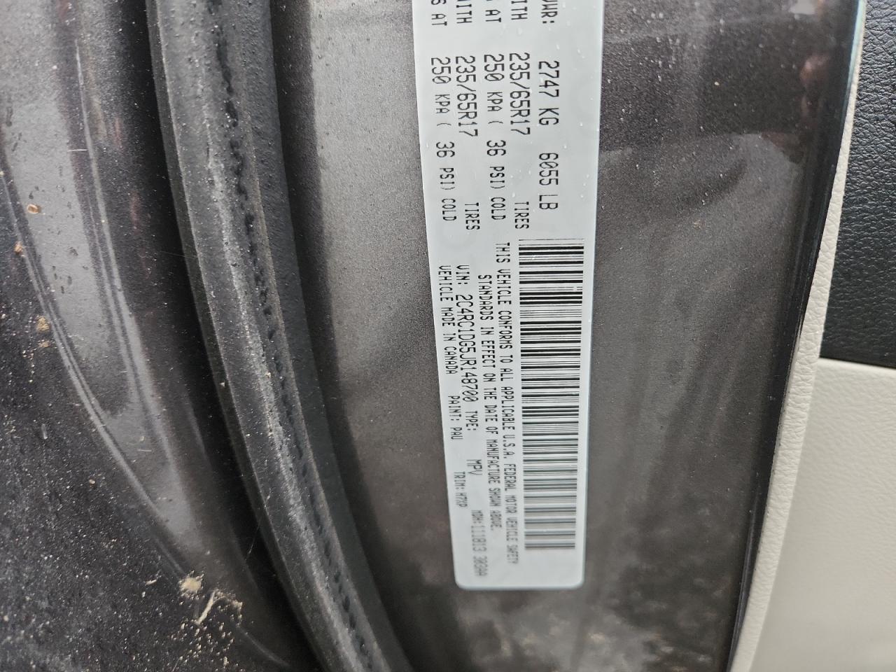 2018 Chrysler Pacifica Touring VIN: 2C4RC1DG5JR148700 Lot: 90556645