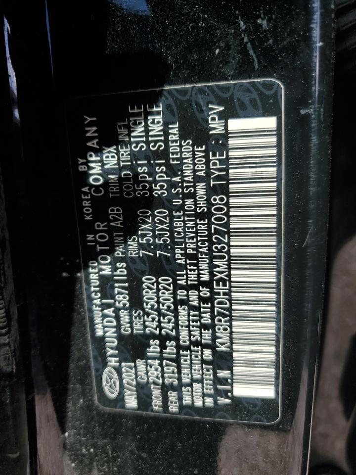 2021 Hyundai Palisade Calligraphy VIN: KM8R7DHEXMU327008 Lot: 84627935