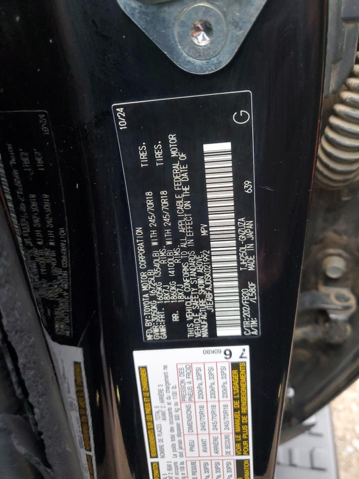 2025 Toyota Land Cruiser Base VIN: JTEABFAJ0SK021992 Lot: 86795645