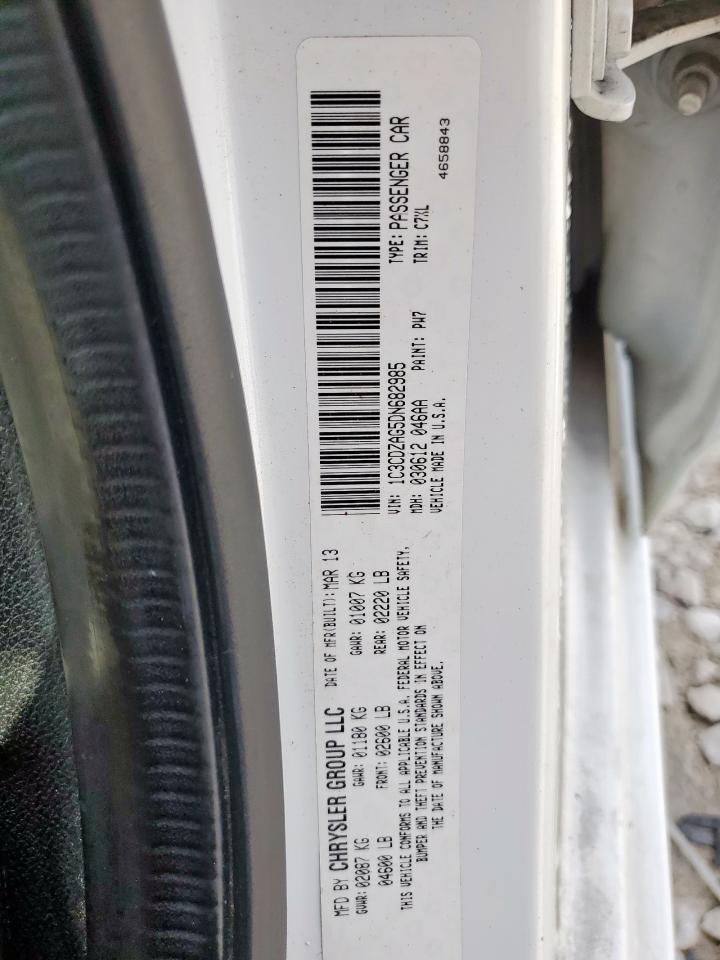 2013 Dodge Avenger Se VIN: 1C3CDZAG5DN682985 Lot: 84522265