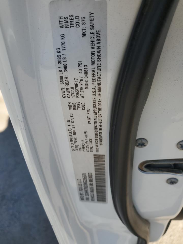 2022 Ram 1500 Classic Tradesman VIN: 3C6RR7KG0NG295501 Lot: 87252685