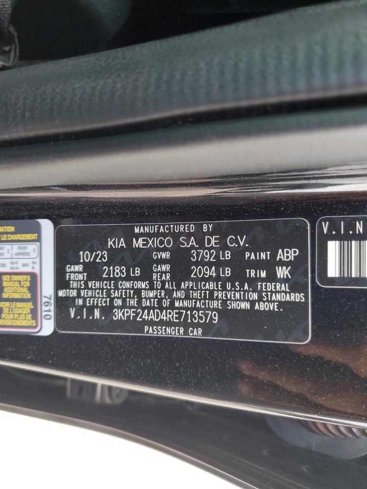 2024 Kia Forte Lx VIN: 3KPF24AD4RE713579 Lot: 86252735