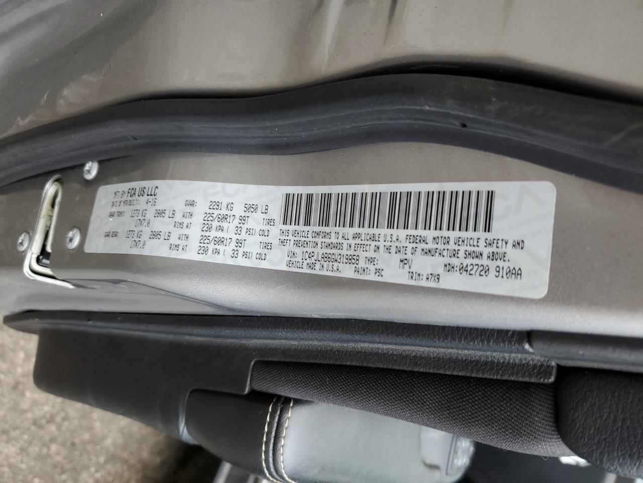 2016 Jeep Cherokee Sport VIN: 1C4PJLAB6GW319858 Lot: 89739705