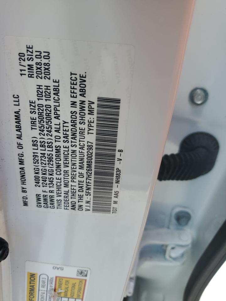 2021 Honda Passport Sport VIN: 5FNYF7H26MB002987 Lot: 85750005