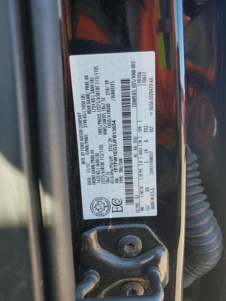 2018 Ford F150 Supercrew VIN: 1FTFW1EG3JFB13654 Lot: 90121635