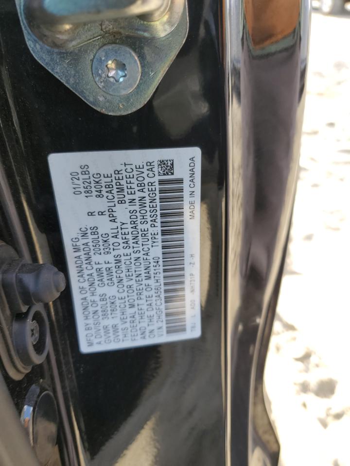 2020 Honda Civic Si VIN: 2HGFC3A56LH751540 Lot: 84639265