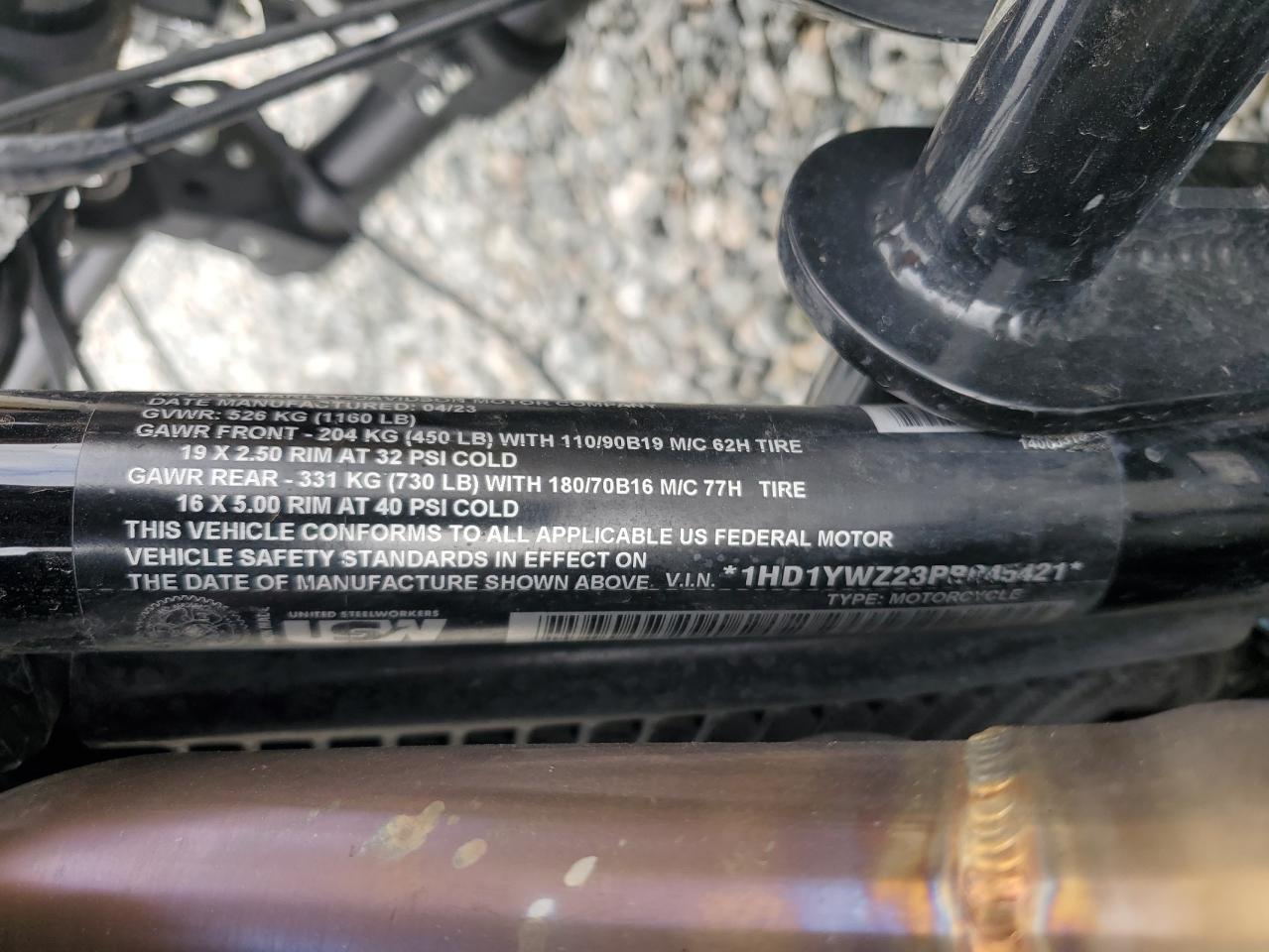 2023 Harley-Davidson Fxlrs VIN: 1HD1YWZ23PB045421 Lot: 84998155