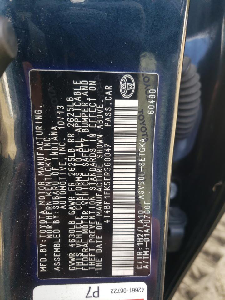 2014 Toyota Camry L VIN: 4T4BF1FK5ER360047 Lot: 81859025