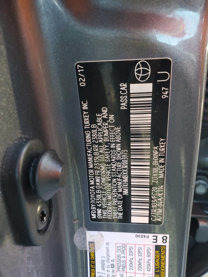 2018 Toyota C-Hr Xle VIN: NMTKHMBXXJR003973 Lot: 85743205