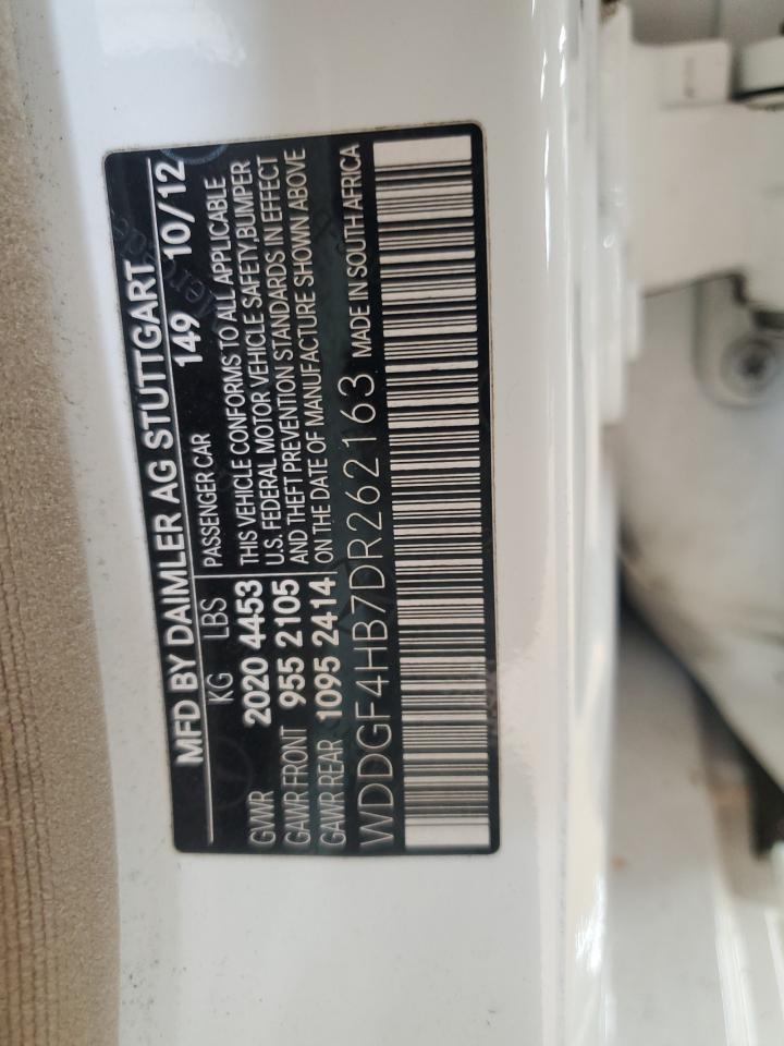 2013 Mercedes-Benz C 250 VIN: WDDGF4HB7DR262163 Lot: 82273385