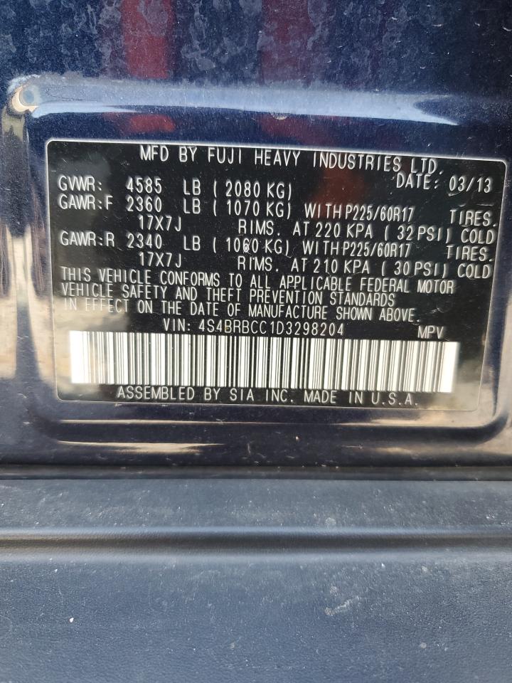 2013 Subaru Outback 2.5I Premium VIN: 4S4BRBCC1D3298204 Lot: 85115765