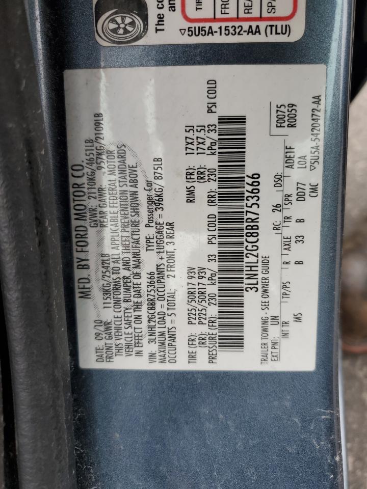 2011 Lincoln Mkz VIN: 3LNHL2GC8BR753666 Lot: 82438595