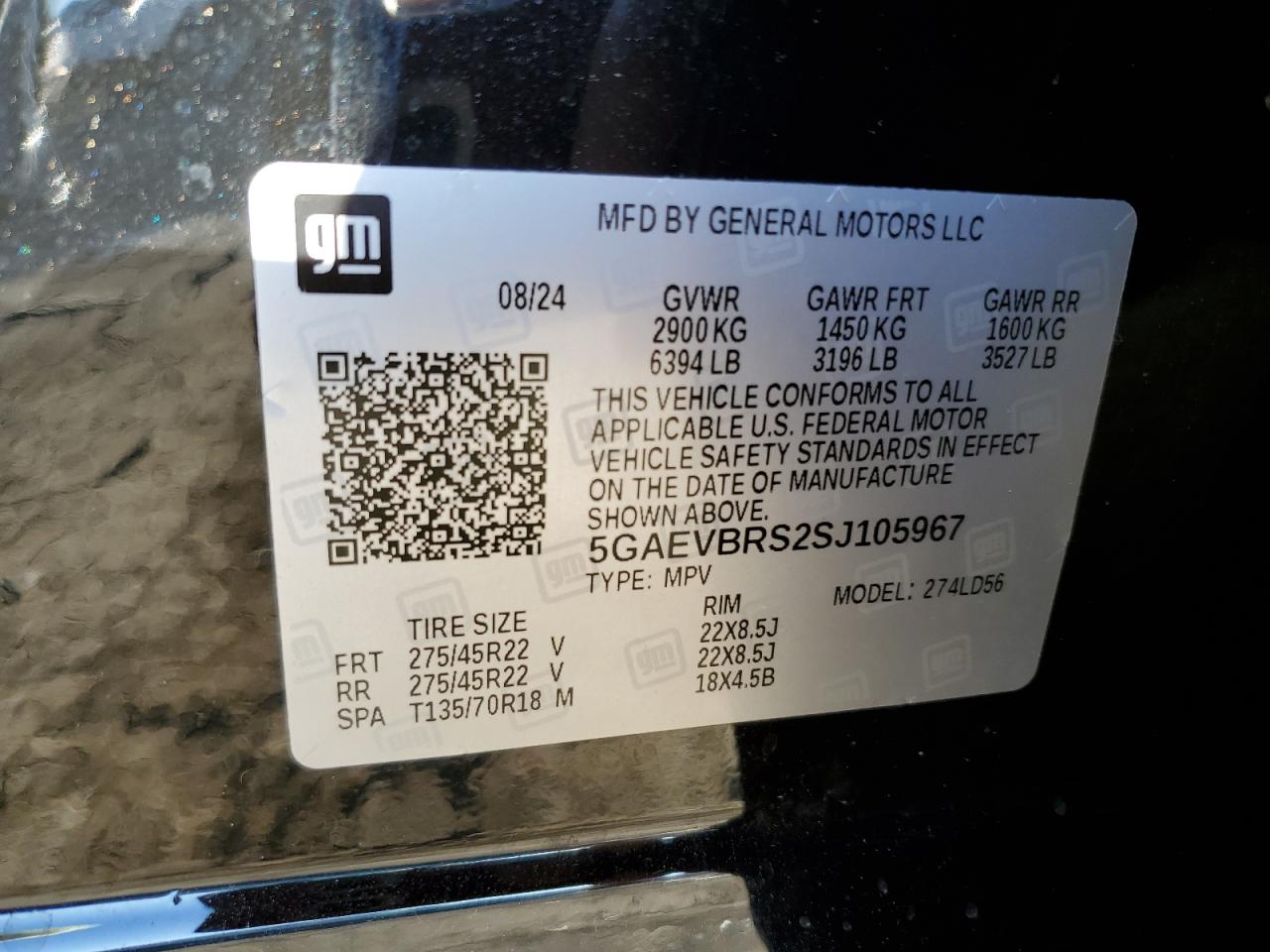 2025 Buick Enclave Sport Touring VIN: 5GAEVBRS2SJ105967 Lot: 89827615