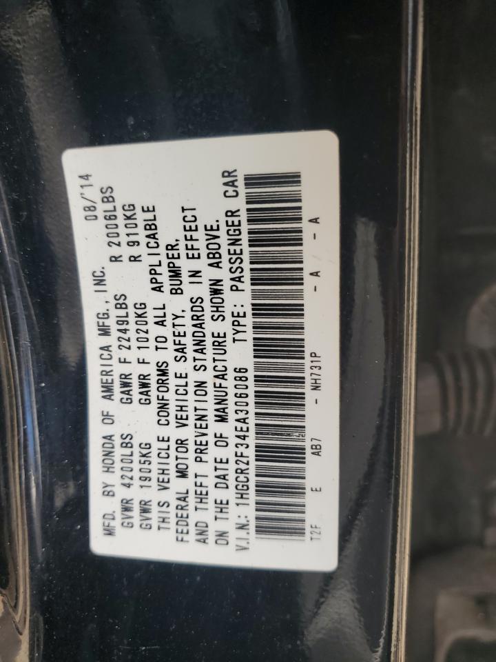 2014 Honda Accord Lx VIN: 1HGCR2F34EA306086 Lot: 81946825