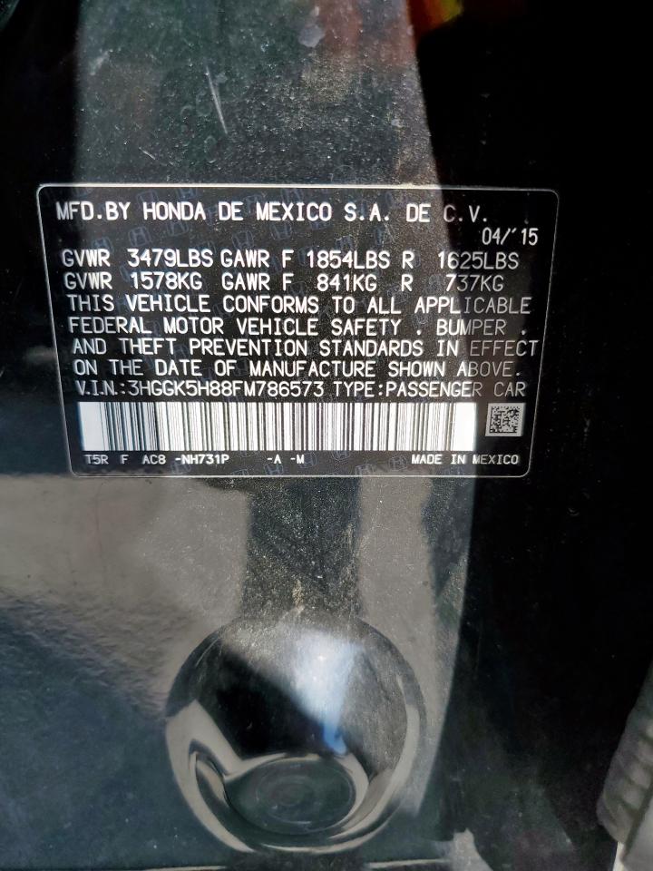 2015 Honda Fit Ex VIN: 3HGGK5H88FM786573 Lot: 82318525